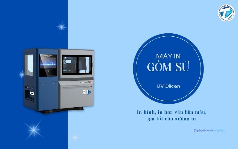 Máy in gốm sứ - In hình, in hoa văn bền màu, giá tốt cho xưởng in